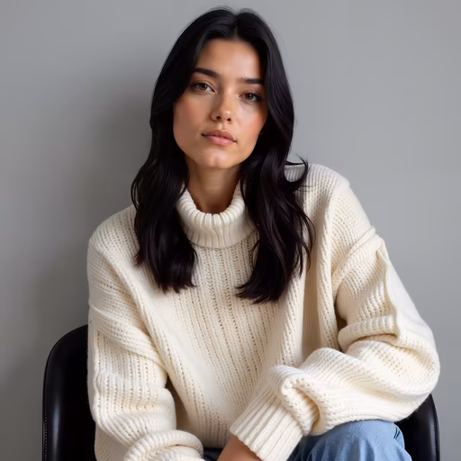 Cozy Knit Sweater Portrait