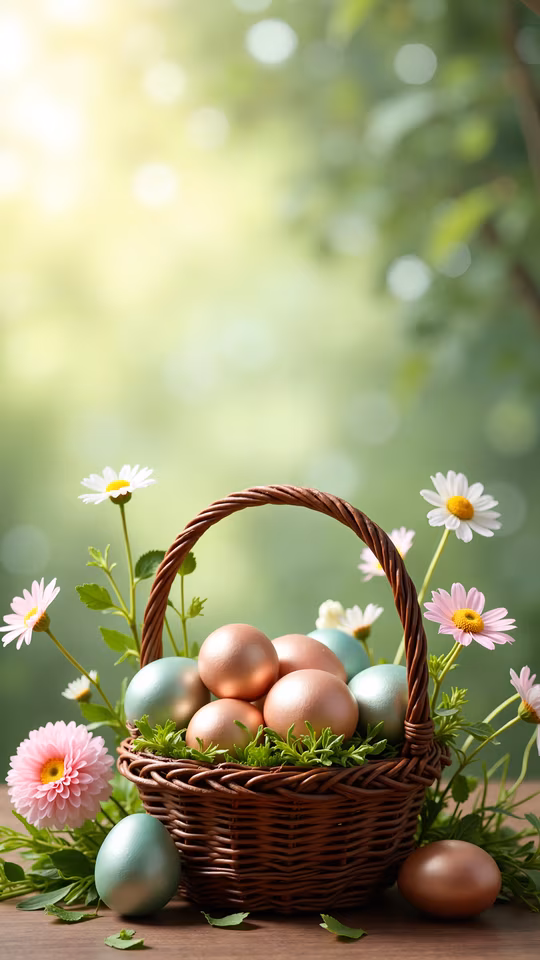 Easter Basket with Eggs