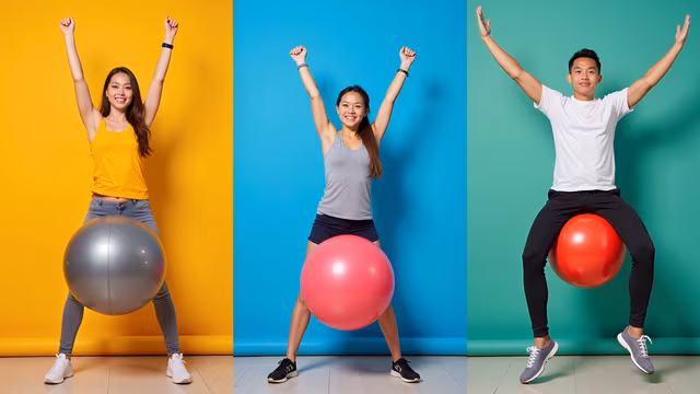 Fitness Fun Triptych