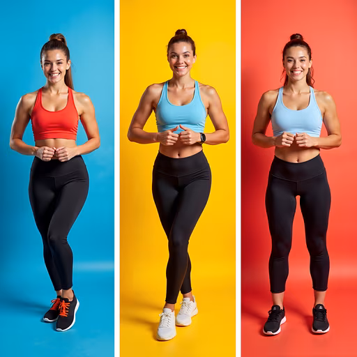 Fitness Model Triptych