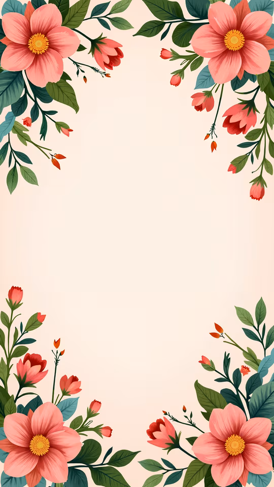 Floral Frame Illustration