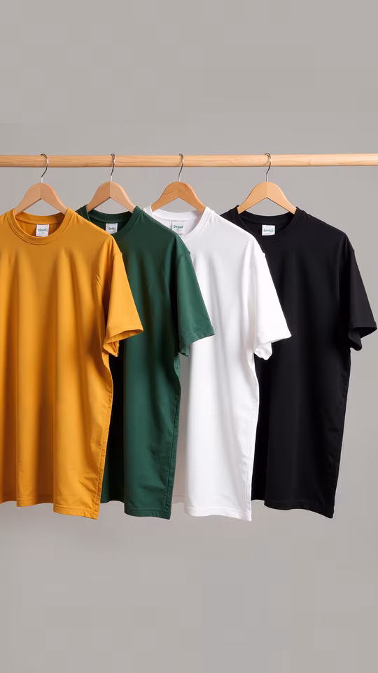 Four T-Shirts on Hangers
