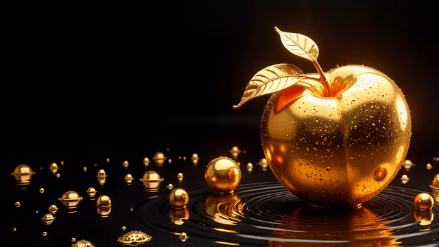 Golden Apple Illustration