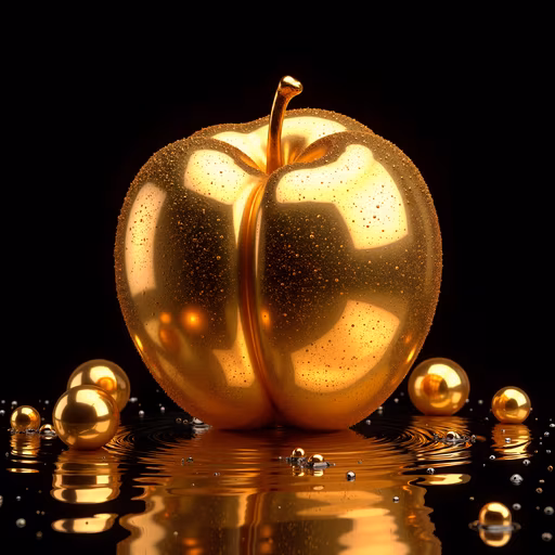 Golden Apple Illustration