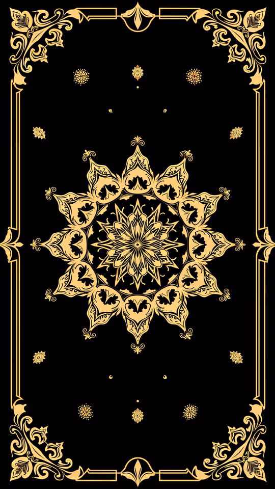 Golden Mandala on Black