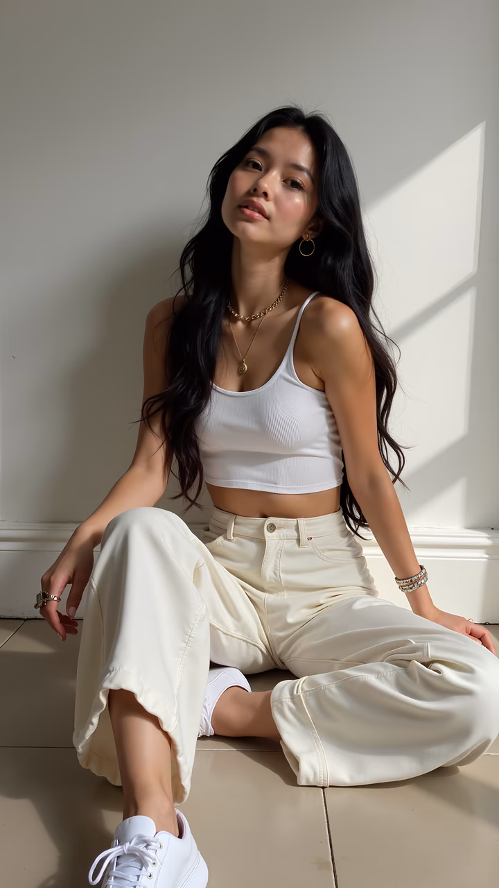 Elegant minimalism in fashion photography.