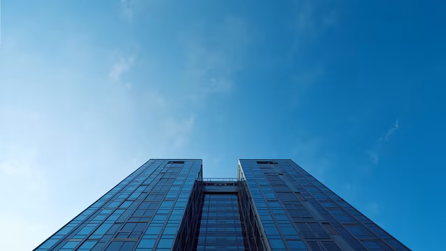 Modern Skyscrapers Against a Blue Sky