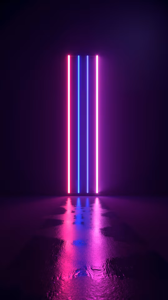 Neon Lights Reflection