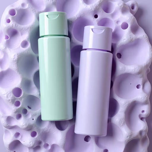 Pastel Bottles on Textured Surface