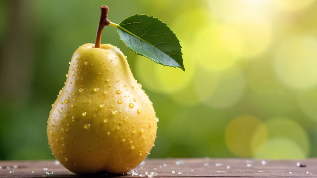 Pear with Dew Drops