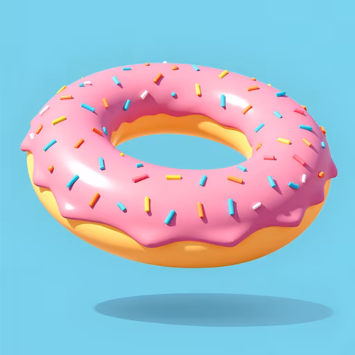 Pink Donut Illustration