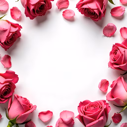 Pink Roses Frame