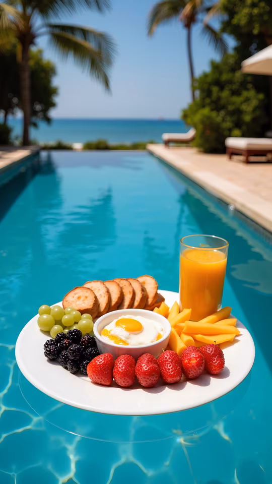 Poolside Breakfast