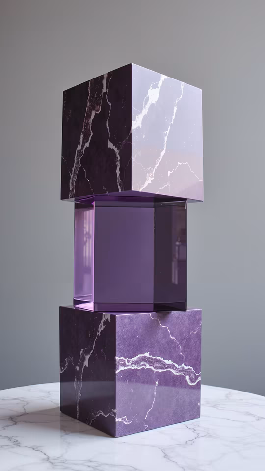 Purple Marble Cubes