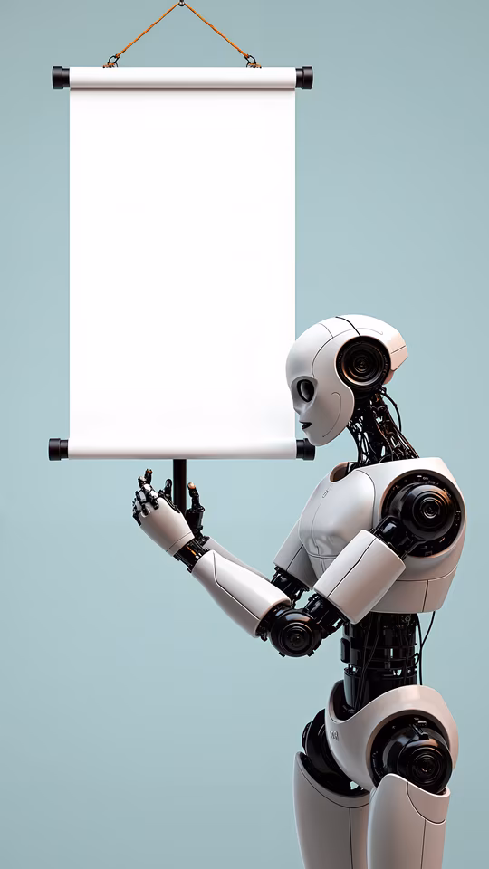 Robot Holding Scroll