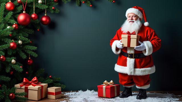 Santa Claus Holding Gifts