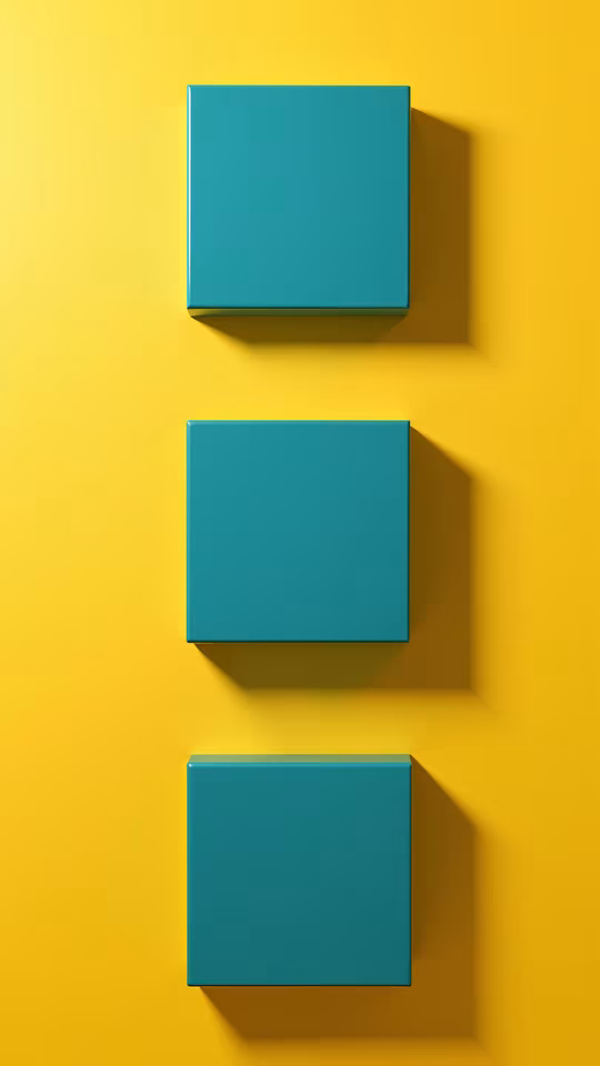Teal Cubes on Yellow Background