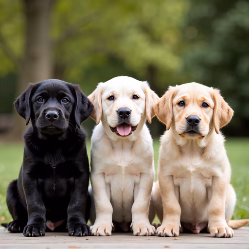 Three Labrador Puppies