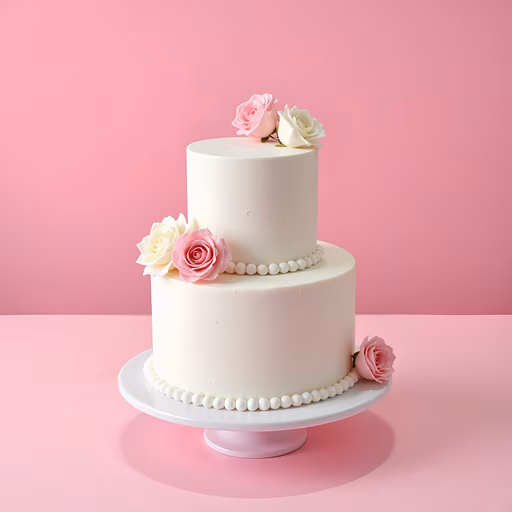 Two-Tier Cake with Roses