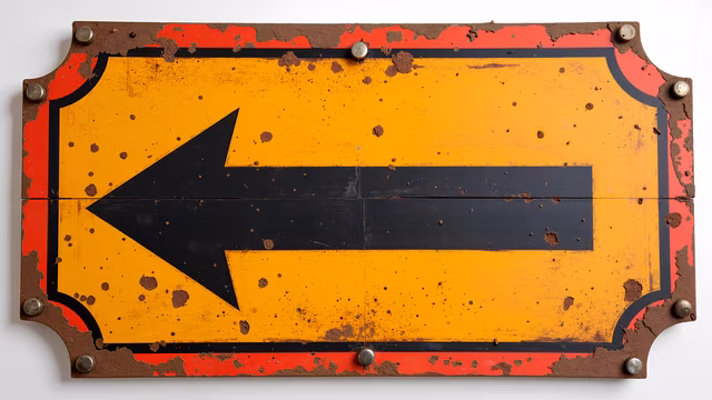 Weathered Directional Sign