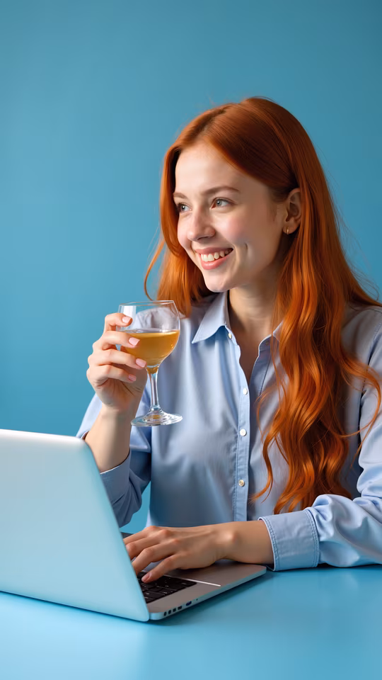 Woman Drinking Wine