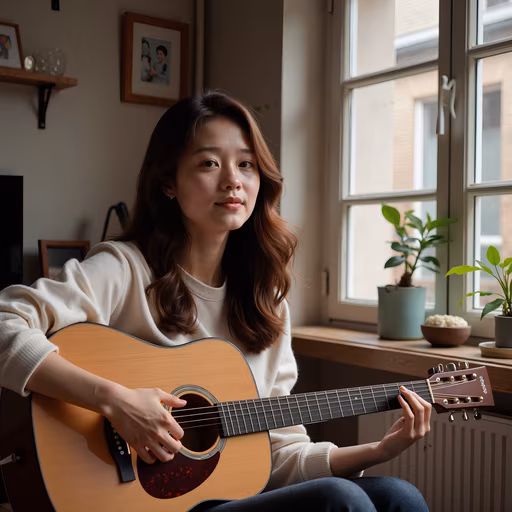 Woman Playing Guitar