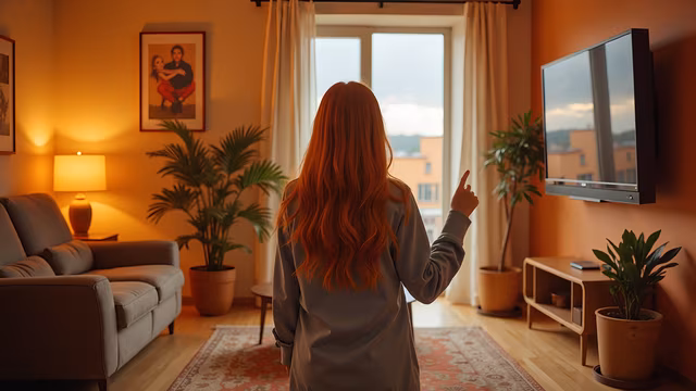 Woman Pointing at the Window