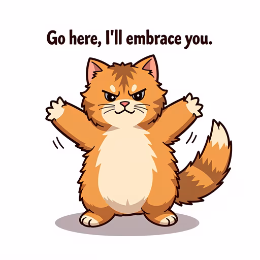 Angry Cat Embrace
