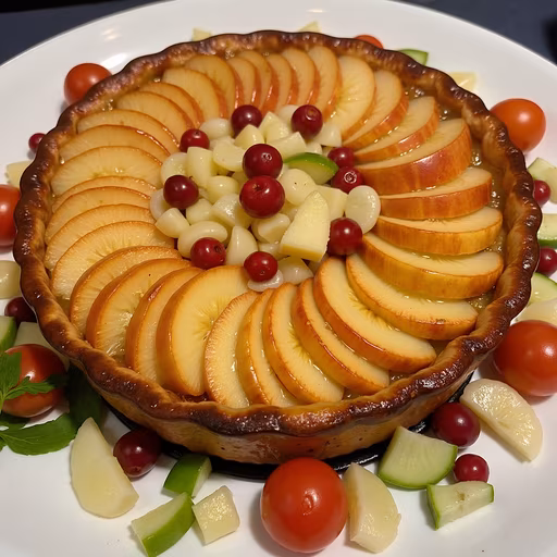 Apple Tart with Cranberries