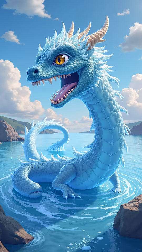 Blue Dragon Illustration