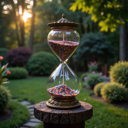 Colorful Hourglass in Nature