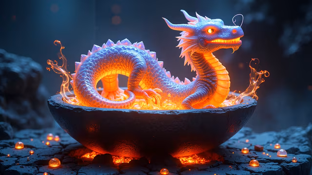 Dragon in Flames
