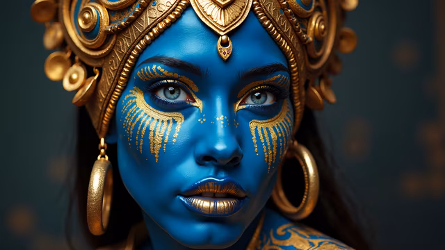 Golden Blue Goddess
