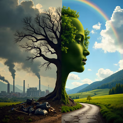 Green Face Split Scene