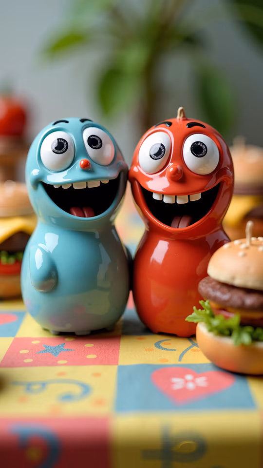 Happy Salt and Pepper Shakers
