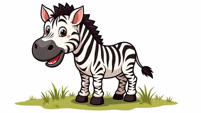 Happy Zebra Illustration