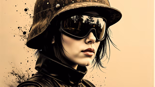 Helmeted Warrior Illustration