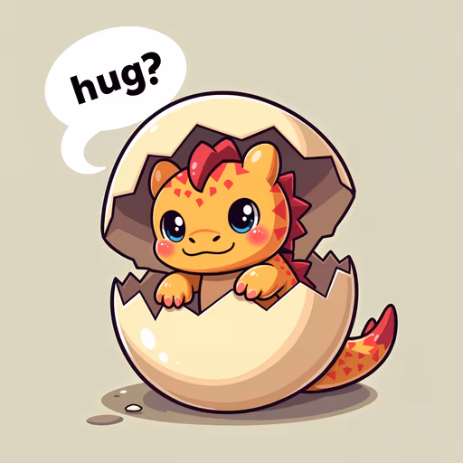Hug? Cartoon Dinosaur