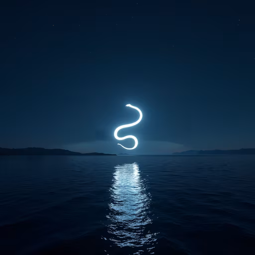 Light Snake Over the Sea