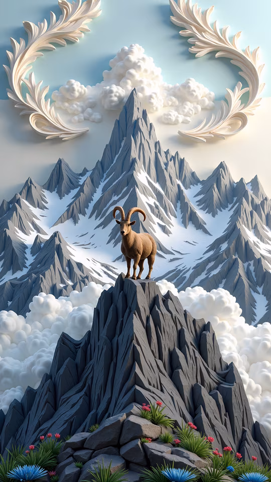 Mountain Ram Illustration