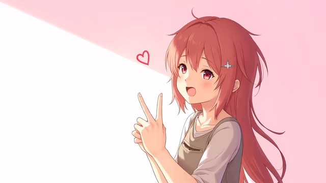 Peaceful Pink Anime Girl