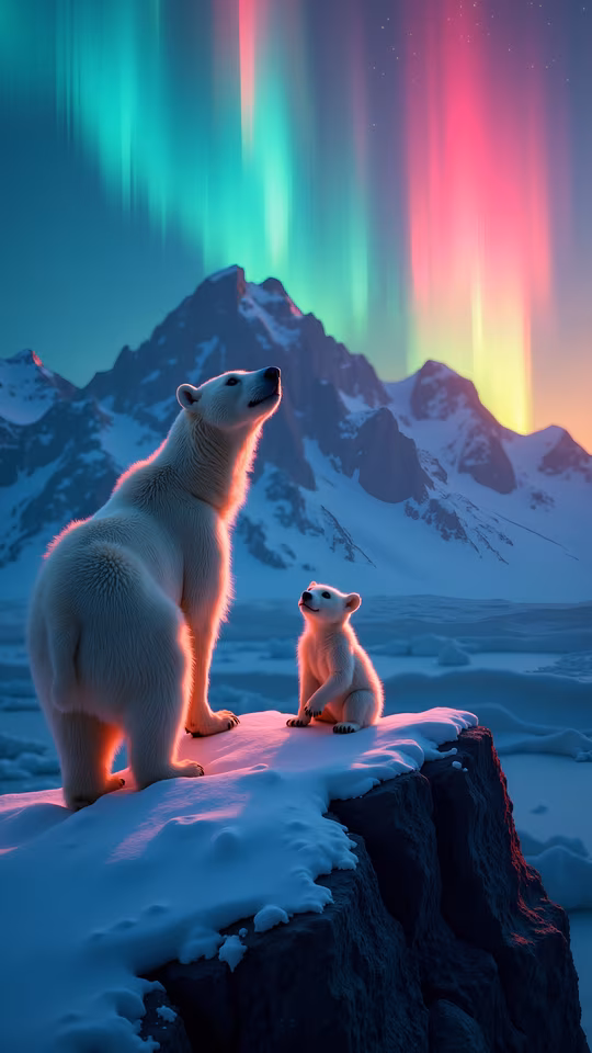 Polar Bears and Aurora Borealis