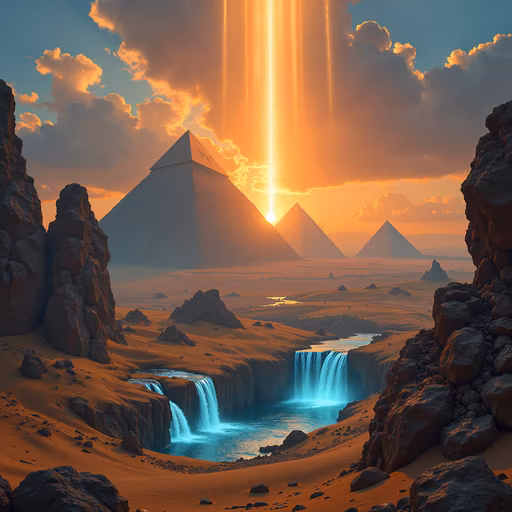 Pyramids at Sunset