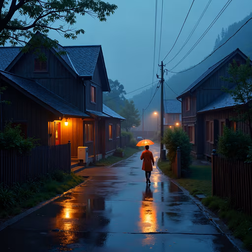 Rainy Evening Walk