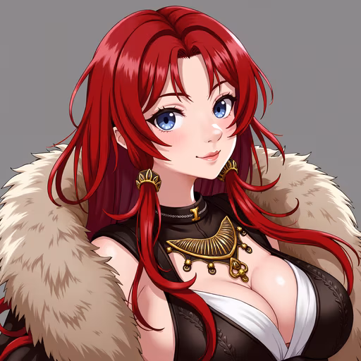 Red-haired Warrior Illustration