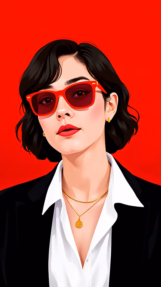 Red Sunglasses Illustration