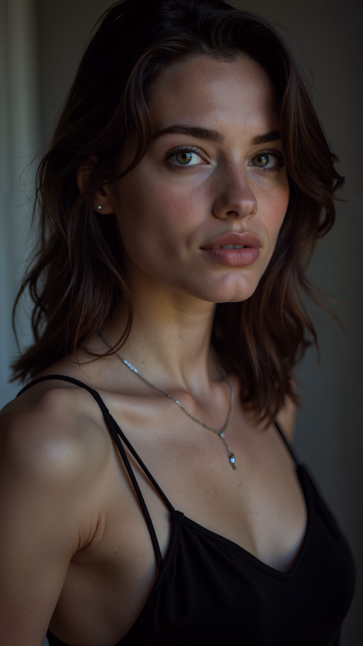 A serene portrait with soft lighting and elegant details.