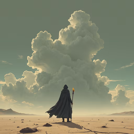 Solitary Figure in the Desert