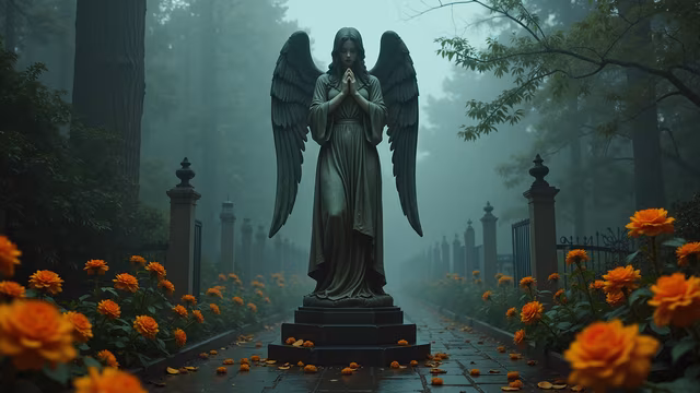 Statue of Praying Angel