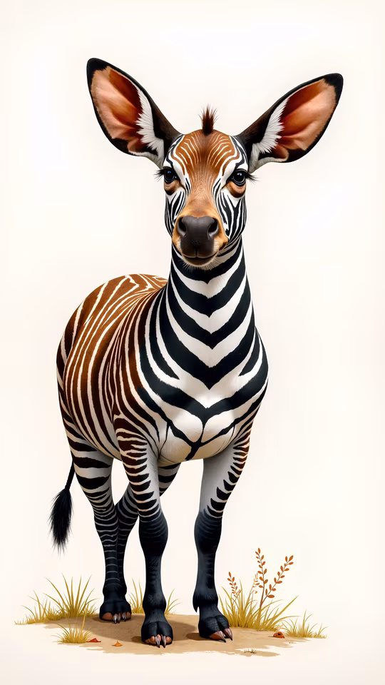 Striped Zebra Illustration